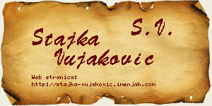 Stajka Vujaković vizit kartica